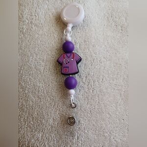 Purple Nurse Scrub Badge Reel - Kids Accessories